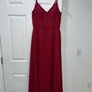 Azazie Burgundy Maxi Dress